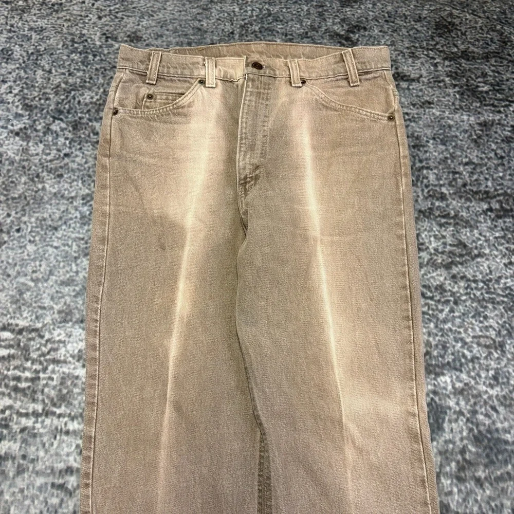 VTG Levi's 517 Orange Tab Jeans Mens 32x29 Brown Faded Bootcut Western 80s 90s